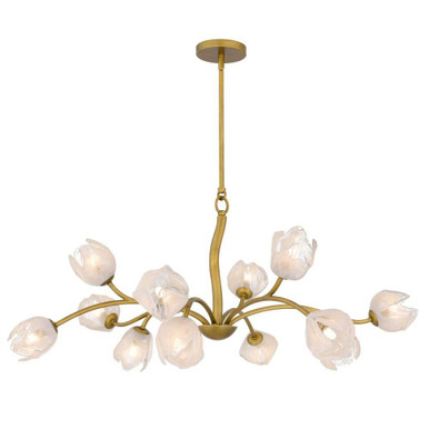 Walker 10W 12 LED Chandelier 17.75 Inch Tall and 40 Inch Wide by Quoizel - WALK5040