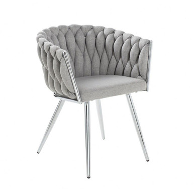 Woven Fabric Woven Chair 29.5 Inch Tall and 22.75 Inch Wide by Stylecraft - AJF26617DS