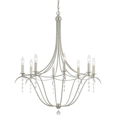 Metro II 8 Light Large Chandelier by Crystorama - 438-sa