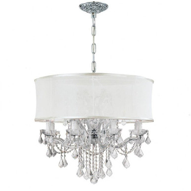 Brentwood 12 Light Chandelier 27 x 30 Inches Wide by Crystorama - 4489-CH-SMW-CL-S