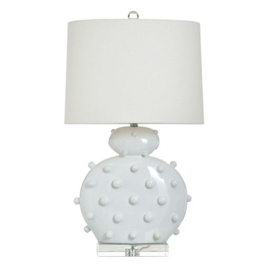Studded 1 Light Table Lamp 33 Inch Tall and 12 Inch Wide by Harp and Finial - HFL335345DS