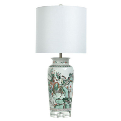 Chinoiserie Garden 1 Light Table Lamp 39.5 Inch Tall by Harp and Finial - HFL335295DS