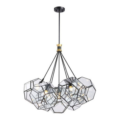 Aurora Prism 7 Light Chandelier 30 Inch Tall and 34 Inch Wide by Kanova - KCH4103-7
