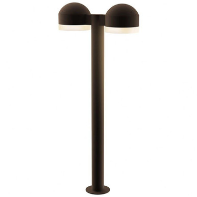 Sazei Court 2 LED Dome Cap and White Cylinder Double Bollard 29.75 - 181-BEL-1395875
