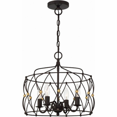 Zucca 4 Light Small Chandelier by Crystorama - ZUC-A9030-EB-GA