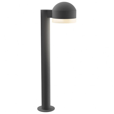 Sazei Court 1 LED Dome Cap and White Cylinder Bollard 23.75 Inch Tall - 181-BEL-1395843