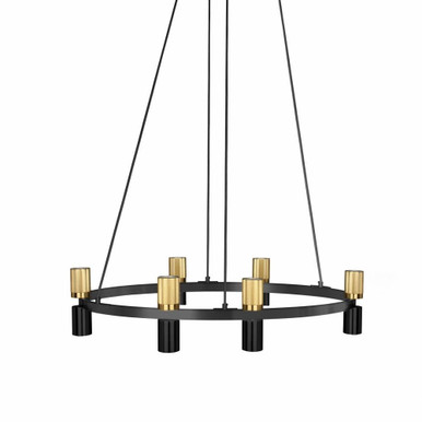 Duclrt Circle 600W 12 LED Chandelier 7.25 Inch Tall and 36 Inch Wide - 303-BEL-1364325