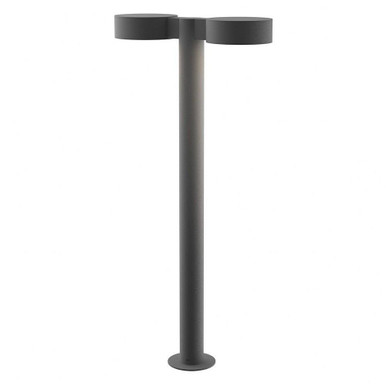 Sazei Court 2 LED Plate Cap and Plate Lens Double Bollard 28 Inch - 181-BEL-1395880