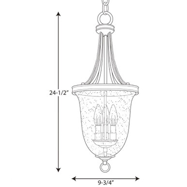 Crescent Heights 3 Light Mini Chandelier by Progress - P3753