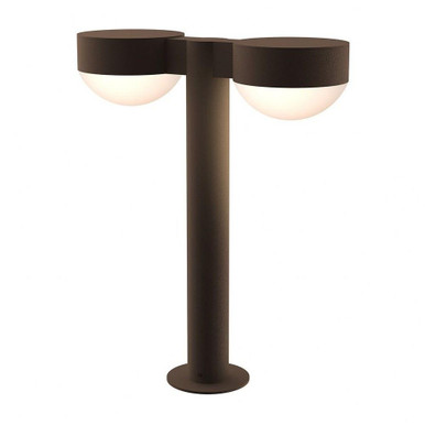 Sazei Court 2 LED Plate Cap and Dome Lens Double Bollard 16 Inch Tall - 181-BEL-1395861