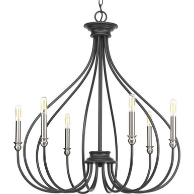 Whisp 6 Light Large Chandelier by Progress - P400030-143