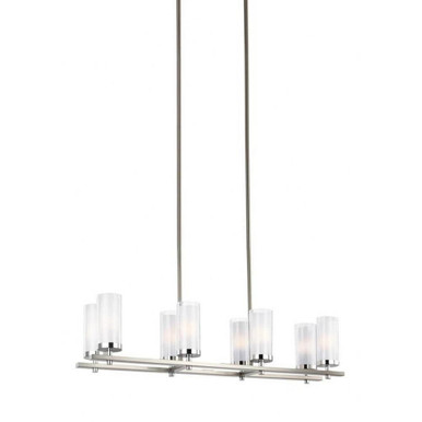 Jonah 8 Light Mini Island Chandelier by Generation Lighting - F2986/8SN/CH