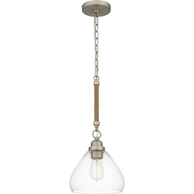 Laughlin 1 Light Small Pendant by Quoizel - QPP5635BN