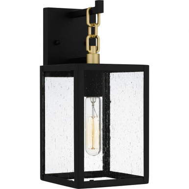 Anchorage 1 Light Outdoor Wall Lantern 14 Inch Tall by Quoizel - ANC8406MBK