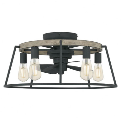 Brockton 40W 5 LED Fandelier 24 Inches wide by 11.5 Inches high by Quoizel  - BRT3124GK