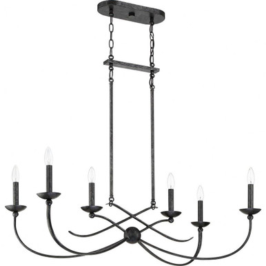 Calligraphy 6 Light Oversized Island Chandelier by Quoizel - CLL638OK