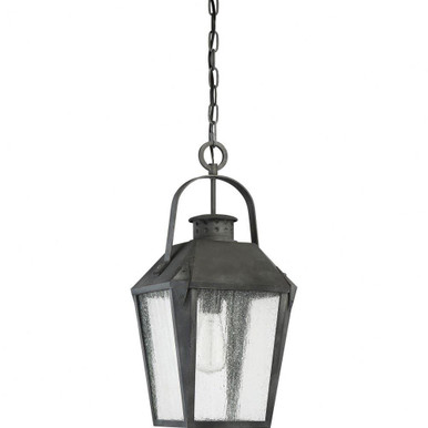 Carriage 1 Light Outdoor Small Pendant by Quoizel - CRG1910MB