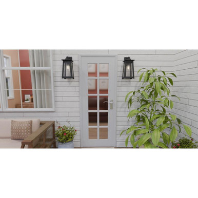 Drescher 1 Light Outdoor Wall Lantern 18 Inch Tall by Quoizel - DCH8408MBK