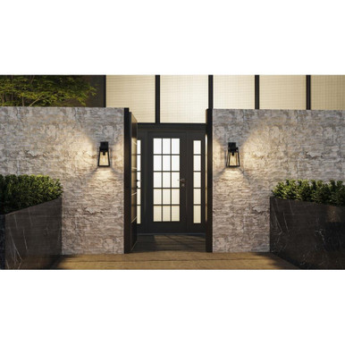 Godfrey 1 Light Outdoor Wall Lantern 14 Inch Tall by Quoizel - GFY8406MBK