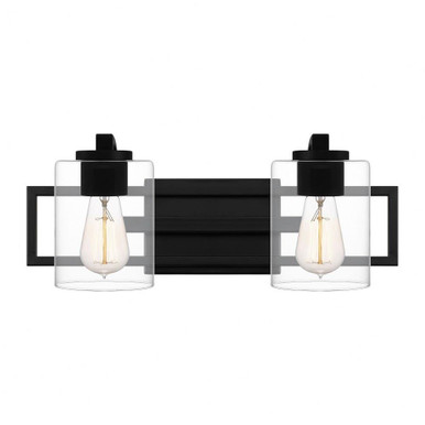 Lansdowne 2 Light Vanity Light by Quoizel - LANS8618MBK