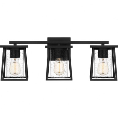 Lodge 3 Light Vanity Light by Quoizel - LDG8624MBK
