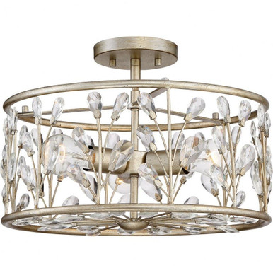 Meadow Lane 3 Light 16 Inch Wide Semi Flush Mount by Quoizel - MDL1716VG