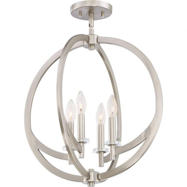Orion 4 Light 18 Inch Wide Semi Flush Mount by Quoizel - ON1718BN