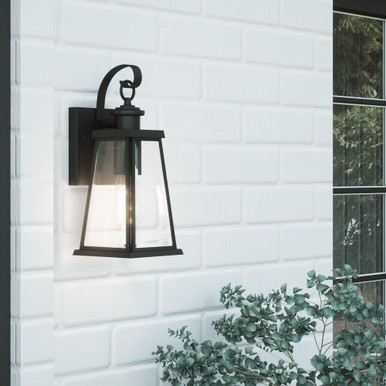 Paxton 1 Light Outdoor Wall Lantern 13.25 Inch Tall by Quoizel - PAX8405MBK
