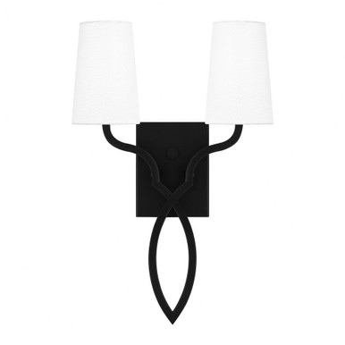 O'Hare 2 Light Wall Sconce by Quoizel - QW16130MBK