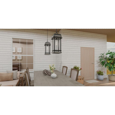 Strader 1 Light Outdoor Small Pendant by Quoizel - SAD1909MBK