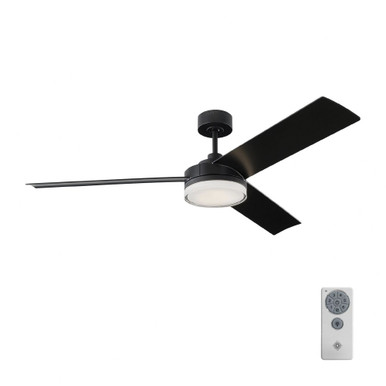 Cirque 3 Blade 56 Inch Ceiling Fan with Remotel and Light Kit by VC Fan - 3CQR56