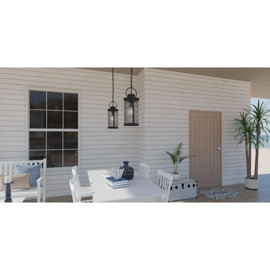 Tilmore 1 Light Outdoor Small Pendant by Quoizel - TLM1907MBK