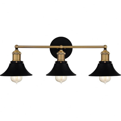 Trafalgar 3 Light Vanity Light by Quoizel - TRF8624MBK