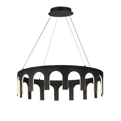 Coronation 1 LED Light Oversized Pendant by ET2 - E24864-BK