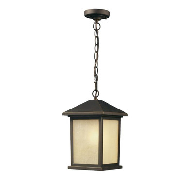 Holbrook 1 Light Small Outdoor Pendant 15.25 Inch Tall by Z-Lite - 507CHB-ORB
