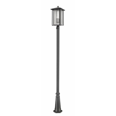 Aspen 3 Light Outdoor Post Mount Lantern 11 x 118.44 Inch by Z-Lite - 554PHXLR-519P-BK