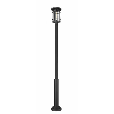 Jordan 1 Light Outdoor Post Mount 114.75 x 12 Inches by Z-Lite - 570PHXL-5010P-BK