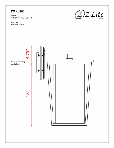 Seoul 3 Light Large Outdoor Wall Lantern by Z Lite - 571XL