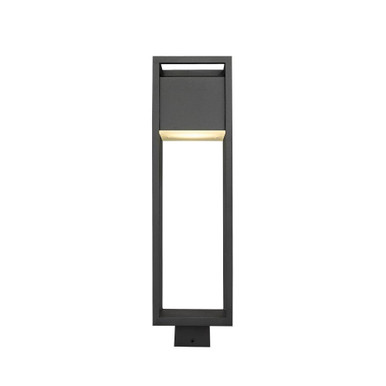 Barwick 14W 1 LED Small Outdoor Post Mount 25.75 Inch Tall by Z-Lite - 585PHBS-BK-LED