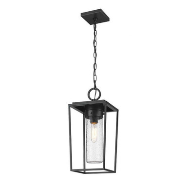 Sheridan 1 Light Small Outdoor Chain Mount Pendant 17 Inch Tall by Z-Lite - 594CHM-BK