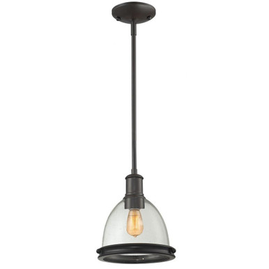 Mason 1 Light Contemporary Small Pendant by Z-Lite - 716MP-BRZ
