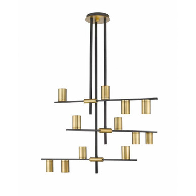 Calumet 12 Light Chandelier 25 x 44 Inches Wide by Z-Lite - 814-12MB-OBR