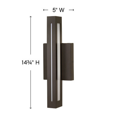 Vue 15W 1 LED Light Outdoor Wall Lantern by Hinkley - 12312