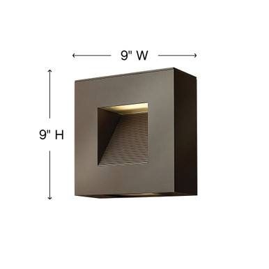 Atlantis 2 Light Medium Outdoor Wall Lantern 9 Inch Tall by Hinkley - 1647