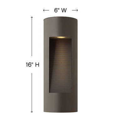 Luna 2 Light Medium Cylinder Outdoor Wall Lantern by Hinkley - 1660