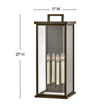 Weymouth 4 Light Extra Large Outdoor Candle Style Wall Lantern by Hinkley - 20018