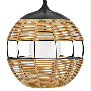 Maddox 10W 1 LED Large Outdoor Pendant by Hinkley - 19675BK-NAT