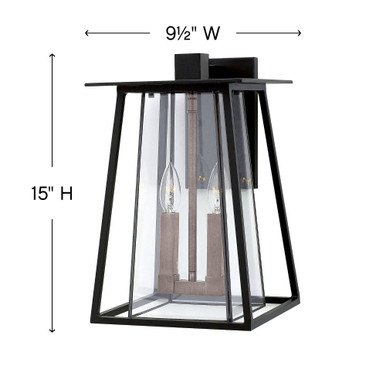 Walker 2 Light Candle Style Outdoor Wall Lantern by Hinkley - 2104
