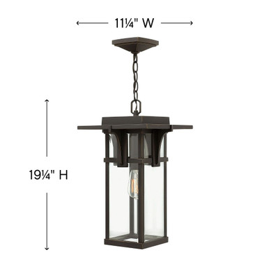 Manhattan 1 Light Medium Outdoor Pendant by Hinkley - 2322