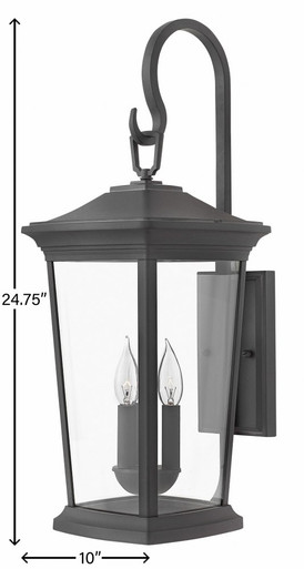 Bromleys 3 Light Candle Style Wall Lantern 24.75 Inch Tall by Hinkley - 2366